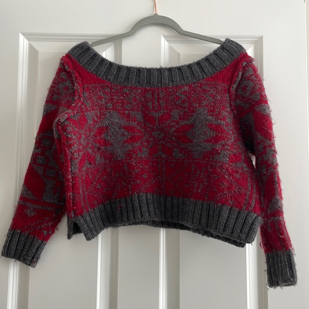 Free People wool cropped sweater